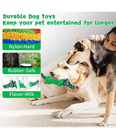 ALEATH Indestructible Dog Chew Toy for Large & Medium Breed - Tough Dog Toys for Aggressive Chewers - Green - Buy Online on GoSupps.com