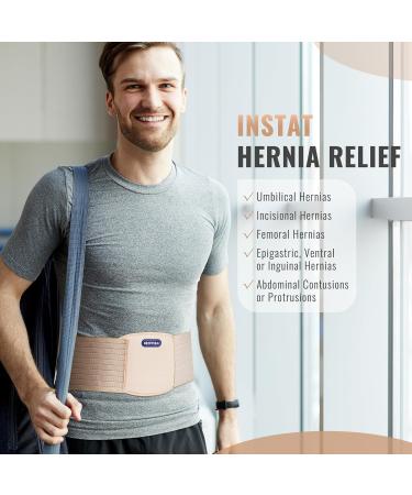 Abdominal Hernia Belt for Men & Women | Umbilical Hernia Support with Compression Pads - Comfort & Relief - Buy Online on GoSupps.com