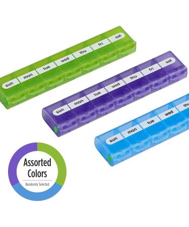 EZY DOSE Weekly Pill Case - X-Large Medicine Planner & Vitamin Organizer with Locking Compartments for Secure Medication Storage | Prevent Accidental Spills - Buy Online on GoSupps.com