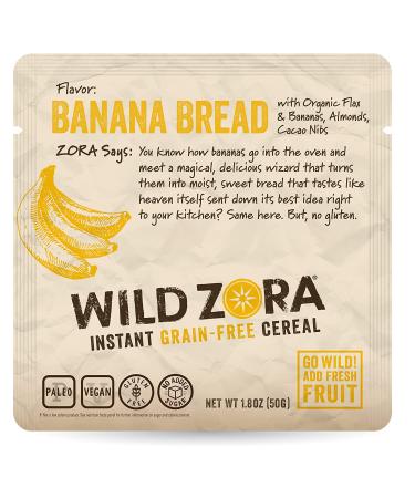 Wild Zora Instant Grain Free Hot Cereal - Variety Pack - Oatmeal Substitute  Vegan Breakfast  No Sugar Added  Gluten Free - Individual Packets (5-Pack) - Buy Online on GoSupps.com