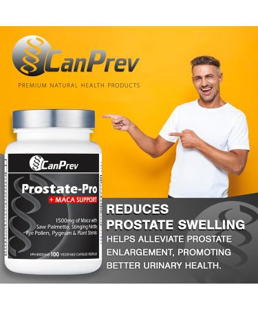 CanPrev Prostate-Pro + Maca Support | 100 v-caps l Supports Optimal Prostate Health l With Vitamin D3 & Zinc Citrate - Buy Online on GoSupps.com