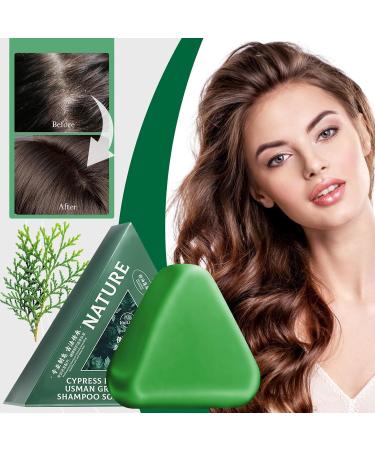  BAInuai Nature Set of 3 triangular shampoos Seven Green Solid Plant-Based Shampoo soothes and strengthens hair for men and women 120g - Buy Online on GoSupps.com