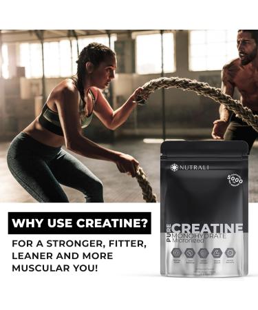 PURE CREATINE Monohydrate Powder 5000mg per scoop 60 Servings Micronized for Better Absorption Improved Strength & Muscle Recovery Endurance Ideal for Men and Women. Vegan Gluten Free. Quick Dissolving. 60 Servings (Pack of 1) - Buy Online on GoSupps.com