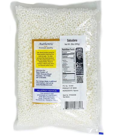 Rani Sabudana (Tapioca / Sago) Pearls 28oz (800g)  All Natural | Vegan | No Colors | NON-GMO | Indian Origin 1.75 Pound (Pack of 1) - Buy Online on GoSupps.com