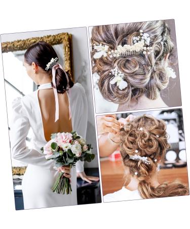 DOITOOL 1 Set Hair Jewels for Women Barrettes for Girls Pearl Hair Clips Girl Hair Clips Hair Comb Clip Pearl Hair Comb Bride Headdress Bride Decor Hairpin Metal Vintage Women's - Buy Online on GoSupps.com