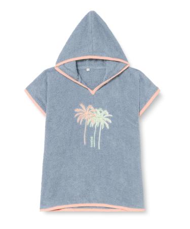 Playshoes Unisex Children's Terry Cloth Poncho Bathrobe Towel L (from approx. 4 years) Palm Trees