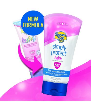 Banana Boat Simply Protect Mineral Baby Sunscreen Lotion SPF 50+ 6 Oz - Buy Online on GoSupps.com