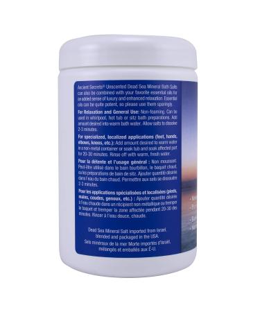 Ancient Secrets Mineral Baths Aromatherapy Dead Sea Unscented 32 oz (2 Lbs) 908 G (Pack of 2) - Buy Online on GoSupps.com