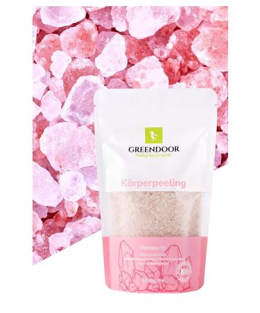 Greenendoor Pink Crystal Salt Scrub Himala-Ja 220g | Vegan Organic Cardamom Body Peeling | Natural Cellulite Remover & Skin Care - Buy Online on GoSupps.com