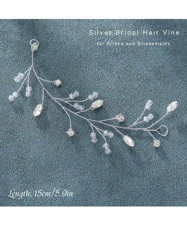JAKAWIN Crystal Wedding Hair Vine - Bridal Rhinestone Headpiece for Women - Silver Hair Accessories - Buy Online on GoSupps.com
