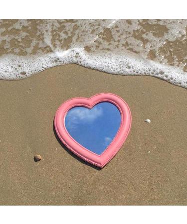 BinaryABC Heart Makeup Mirror - Wall/Desktop Cosmetic Mirror for Bedroom - Valentines Day Gift (Pink) - Buy Online on GoSupps.com