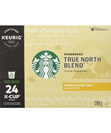 Starbucks True North Blonde Light Roast Coffee Single Serve Keurig K-cup Pods 6 Boxes 60 Capsules & True North Coffee K-Cup Portion Pack for Keurig Brewers (24 Pack) K-Cup Pods+ Coffee True North Blonde 60 Count (Pack of 1) - Buy Online on GoSupps.com