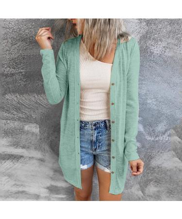 Long Shirt Outerwear Top Thin Warm Knitted Coat Women's Blouse V-Neck Shirt Tunic Long Women's Tunic Women's Shirt Casual Checked Shirt Women's Winter Chunky Knit Jacket G-green S - Buy Online on GoSupps.com