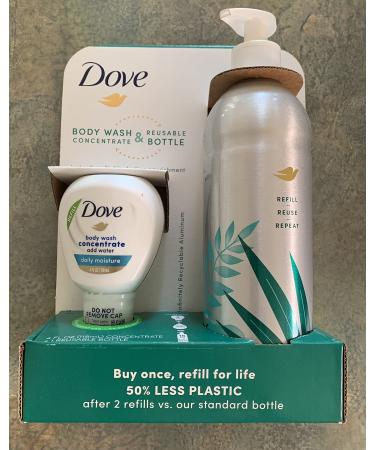 Dove Body Wash Concentrate + Reusable Bottle
