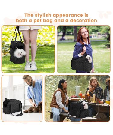 Happy Hachi Dog & Cat Carrier Bag - Portable Travel Bag for Small Pets with Shoulder Strap & Breathable Mesh - Ideal for Pets Up to 7 kg (Black) - Buy Online on GoSupps.com