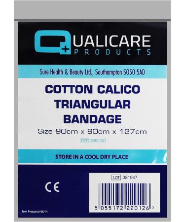 Qualicare Pack of 12 Calico Cotton Triangle Scarf for Arm and Shoulder Support - Buy Online on GoSupps.com