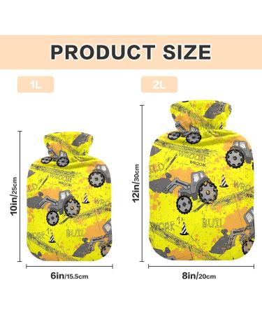 Grey Tractor Hot Water Bottle 2L with Cover | Pain Relief & Hot/Cold Compress | Ideal for Comfort & Relaxation - Buy Online on GoSupps.com