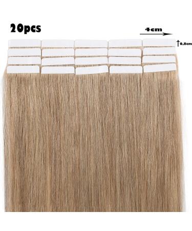 Silk-co Tape Extensions - 20 Wefts 40g Remy Human Hair #27 Dark Blonde - 35cm Straight Hair Extensions for International Shipping - Buy Online on GoSupps.com
