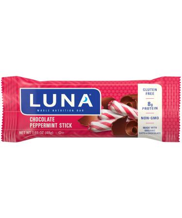 Clif Bar Luna Whole Nutrition Bar For Women Chocolate Peppermint Stick 15 Bars 1.69 oz (48 g) Each