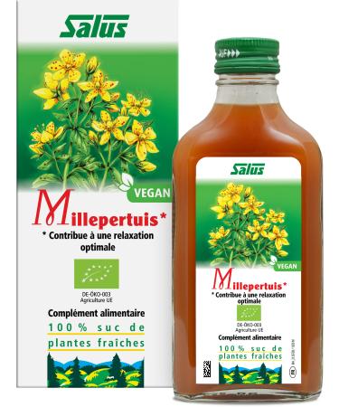 Salus Millepertuis BIO Compl ment Alimentaire Base de Suc de Millepertuis BIO Contribue une Relaxation optimale la Bonne Humeur et un Meilleur Sommeil V gan 200 ml Marron 207 ml (Lot de 1)