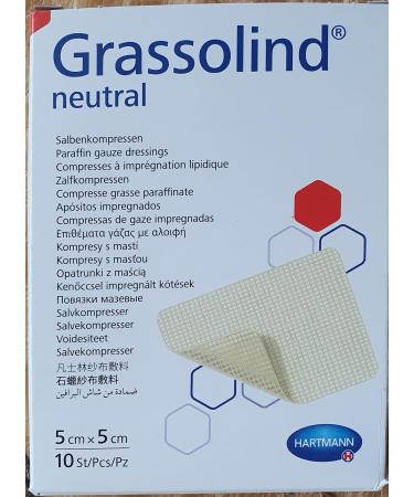 GRASSOLIND ointment compresses 5x5 cm sterile 10 pcs