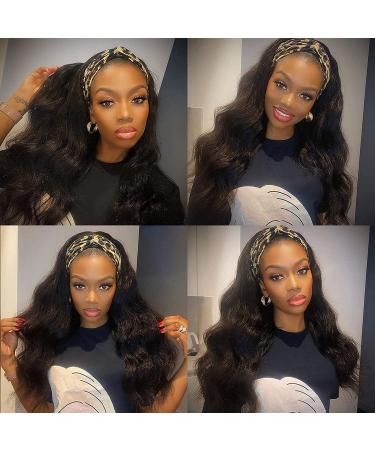 Headband Wigs for Black Women - 22 Body Wave Human Hair Wig | 150% Density Brazilian Virgin Hair | Glueless & Easy Wear - Buy Online on GoSupps.com