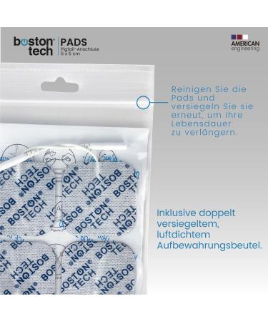 16 TENS Electrodes Pads 5x5 cm - Reusable Adhesive for TENS & EMS Devices | High Conductivity | Certified Medical Device - Boston Tech - Buy Online on GoSupps.com