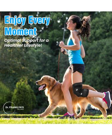 Buy Dr. Franklyn's KS-1 Knee Support - Open Patella Compression Brace for Injury & Arthritis Pain Relief - Adjustable Straps for Men & Women - Buy Online on GoSupps.com