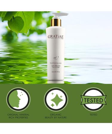 Gratiae Organic Facial Cleansing Lotion | Ultra-Hydrating Gentle Face Cleanser & Makeup Remover | 6.8 fl oz - Moisturizing Non-Drying Deep Clean - Buy Online on GoSupps.com