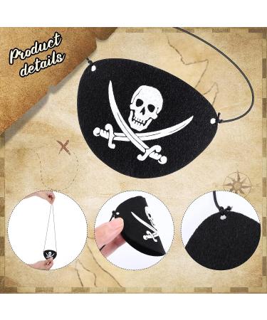 Black Felt Pirate Eye Patches - Set of 30 for Carnival & Theme Parties - Buy Online on GoSupps.com