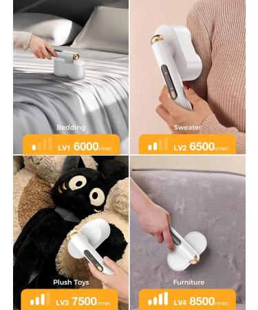 Buy Smiling Shark Fabric Shaver - M-3 Rechargeable Electric Lint Remover | Portable & Cordless 4 Speed Mode | Ideal for Clothes Furniture Sweaters & Curtains - Buy Online on GoSupps.com