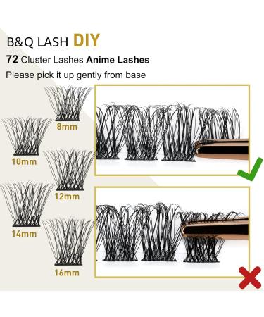 Buy BQ Lash Colored Cluster Eyelashes - DIY Eyelash Extensions at Home | B47 B02 B09 | International Shipping - Buy Online on GoSupps.com