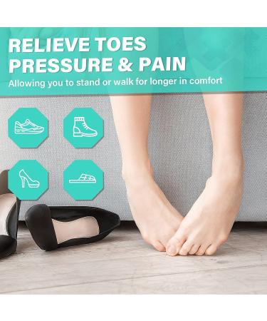 ERGOfoot Hammer Toe Corrector 4 PCS - Toe Straightener & Separator Loops for Foot Pain Relief - Men and Women - 2 Pairs - Buy Online on GoSupps.com