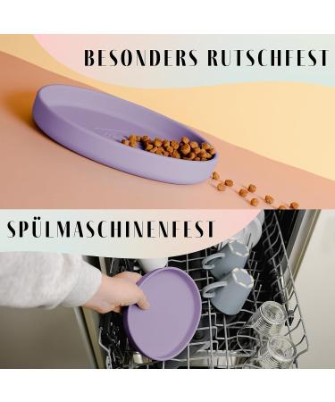 Buy Silicone NE & NO Food Bowl for Small Dogs & Puppies | Wide Travel Bowl for Dry & Wet Food | Purple Camping Water Bowl - Buy Online on GoSupps.com