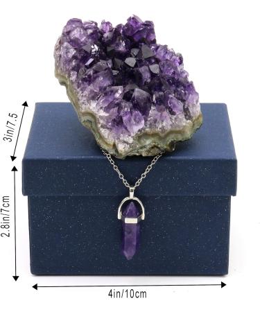 Nvzi Amethyst Crystal Necklace 0.5 lb - Raw Amethyst Geode Cluster for Protection and Healing - Buy Online on GoSupps.com