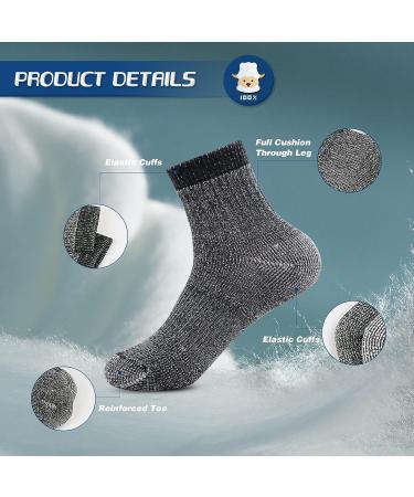 Men's Merino Wool Hiking Socks 4 Pack - Thermal Warm Crew Winter Ankle Socks for Trekking and Skiing - Buy Online on GoSupps.com