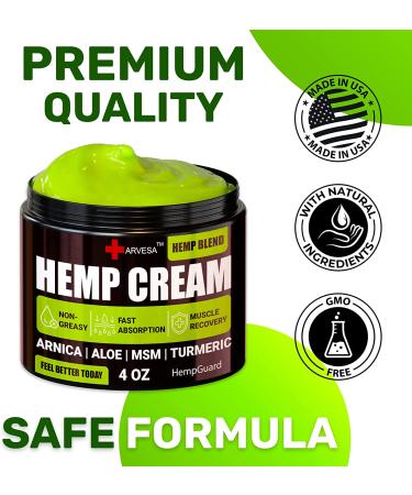 High Strength Natural Hemp Cream for Muscles, Joints, and More - Made in the USA with Arnica, Emu Oil, and Turmeric - Buy Online on GoSupps.com