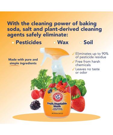 Arm & Hammer Fruit & Vegetable Wash - Unscented Produce Cleaner 3-Pack of 16 oz Bottles - International Shipping Available - Buy Online on GoSupps.com