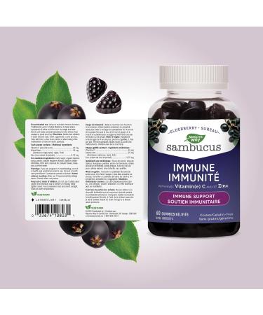 Nature's Way Sambucus Immune Original Cold and Flu Care Elderberry Gummies with Vitamin C and Zinc & Sambucus Cold and Flu Care Original Elderberry Syrup Used in Herbal - Buy Online on GoSupps.com