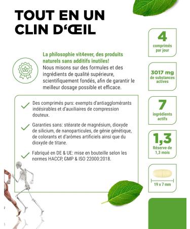 Mobilit articulaire Hautement dos avec 7 ingr dients : Glucosamine + Chondro tine + MSM + Acide hyaluronique + Collag ne + Vitamine C Sans additifs ind sirables (160 comprim s) - Buy Online on GoSupps.com