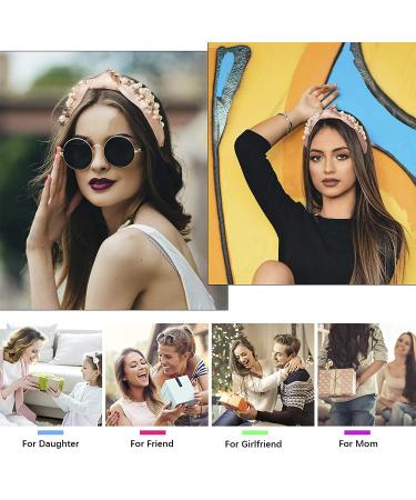 Ivyu Knotted Pearl Headbands for Women - Stylish No-Slip Hair Accessories in Black, Pink & Gold | Cute Gifts for Girls - Buy Online on GoSupps.com