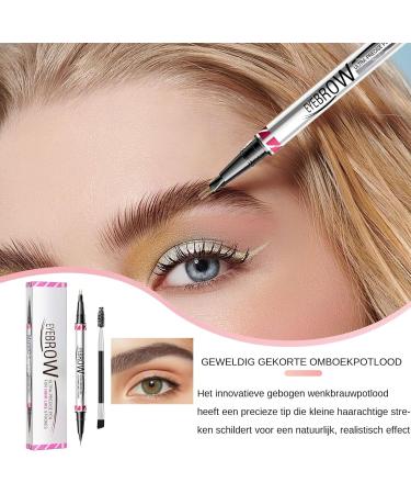 Liqzirtu 2in1 Eyebrow Pen with Eyeliner Pencil Double Ended Eyebrow PencilSmudgeProof 2in1 Eyebrow Pencil and Eyeliner Pen Natural Looking Eyebrow Pencil for Travel Shopping 02 - Buy Online on GoSupps.com