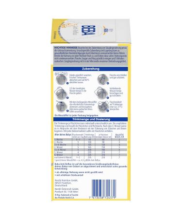 BEBA Nestl AR Anti-Reflux Formula - Infant Milk from Birth 6 Pack (6 x 600g) | International Shipping Available - Buy Online on GoSupps.com