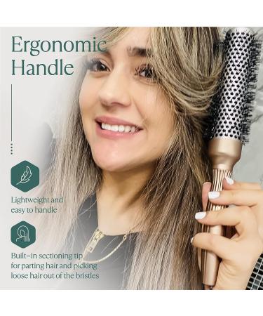 1.7 Inch Professional Round Brush for Blow Drying - 25% Faster Dry Time - Ceramic Ionic Brush for Precise Styling & Volume - Enhance Shine for Men & Women - Buy Online on GoSupps.com