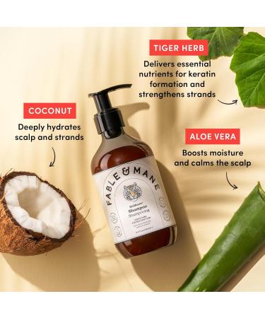 Fable and Mane HoliRoots Coconut Oil Shampoo for Women - Moisturizing Hydrating Clarifying for Dry Damaged Hair - 8.5 FL oz | International Shipping Available - Buy Online on GoSupps.com