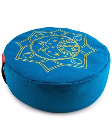 Yoga Meditation Buckwheat Bolster Pillow Cushion Sun Blue 16" x 16"