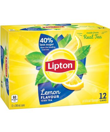 Lipton Lemon Iced Tea 340 ml Cans 12 Pack - Buy Online on GoSupps.com