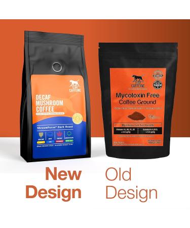 Lean Caffeine Mushroom Decaf Ground Coffee 412g | Mushroom Extract Powder | Lions Mane Reishi Mushroom Cordyceps & Agaricus Blazei Shroom Blend | Bulletproof Mycotoxin Free Coffee 412 g (Pack of 1) - Buy Online on GoSupps.com