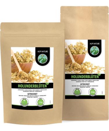 Alpi Investment OOD Elderflower tea rubbed elderflower gently dried elderflower tea 100 pure and natural 250 GR - Buy Online on GoSupps.com
